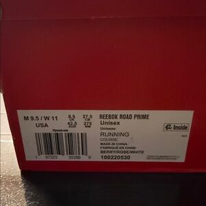 Reebok Road Prime Shoes in Berry Rose and White